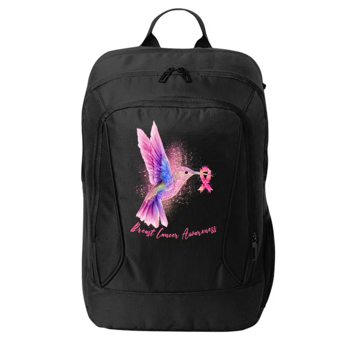 Breast Cancer Awareness Painted Hummingbird City Backpack