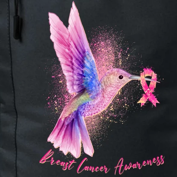 Breast Cancer Awareness Painted Hummingbird Daily Commute Backpack