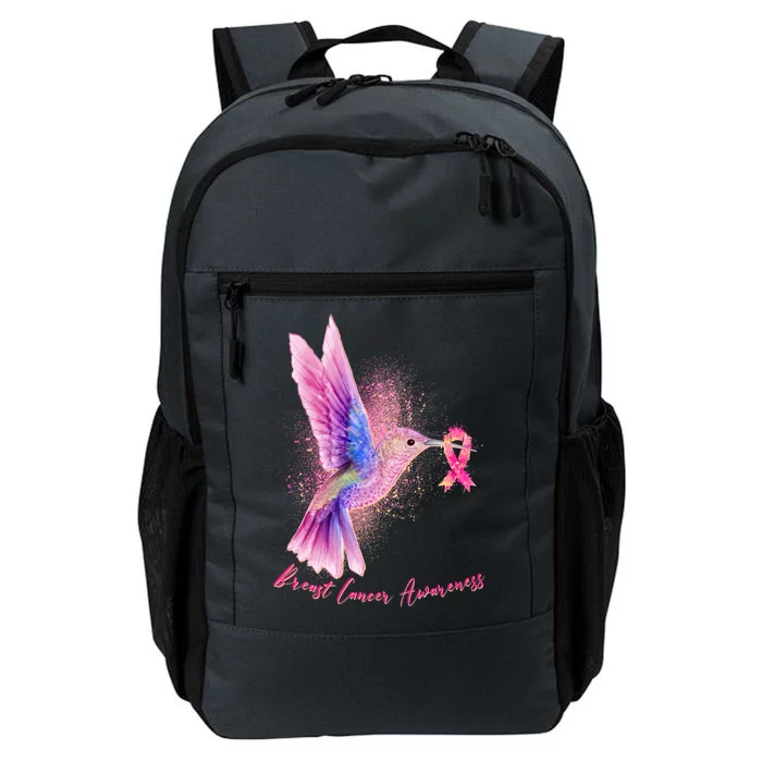 Breast Cancer Awareness Painted Hummingbird Daily Commute Backpack