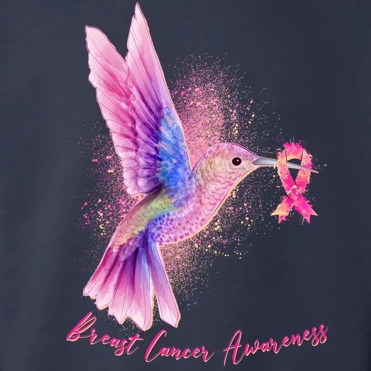 Breast Cancer Awareness Painted Hummingbird Toddler Hoodie