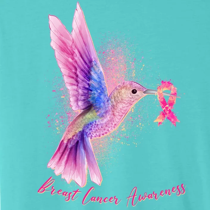 Breast Cancer Awareness Painted Hummingbird ChromaSoft Performance T-Shirt