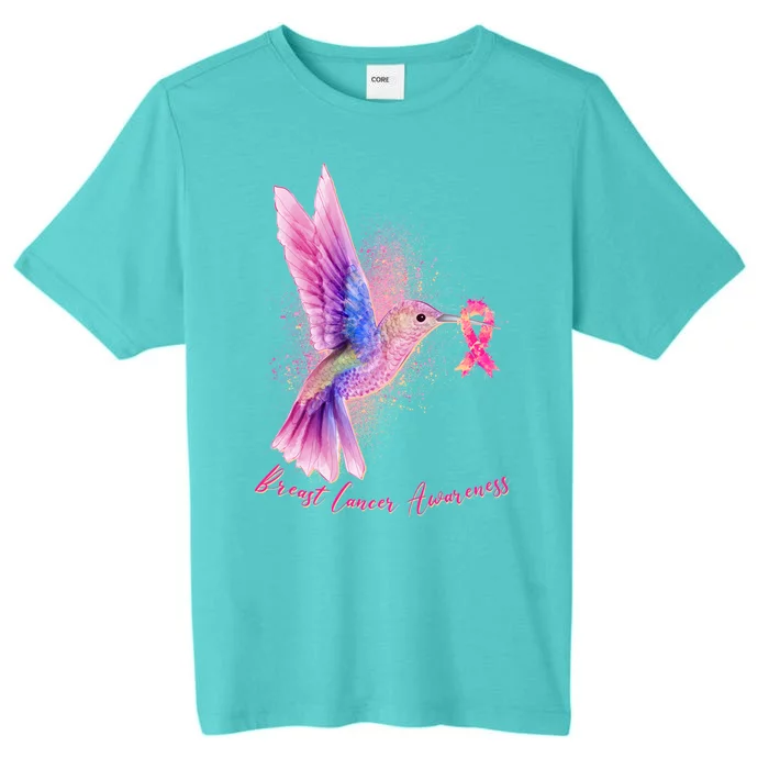 Breast Cancer Awareness Painted Hummingbird ChromaSoft Performance T-Shirt