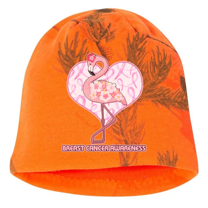 Breast Cancer Awareness Pink Flower Flamingo Kati - Camo Knit Beanie