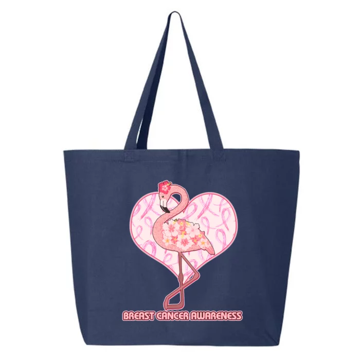 Breast Cancer Awareness Pink Flower Flamingo 25L Jumbo Tote