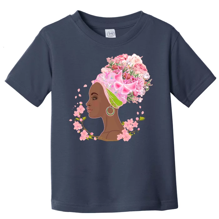 Breast Cancer Awareness Pink Flower Warrior Survivor Toddler T-Shirt