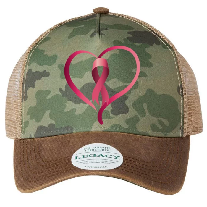 Breast Cancer Awareness Ribbon Heart Legacy Tie Dye Trucker Hat