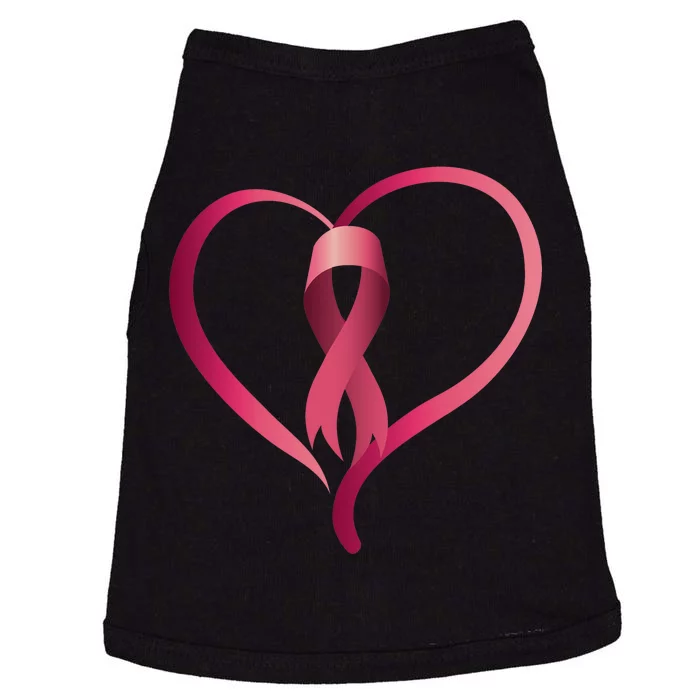 Breast Cancer Awareness Ribbon Heart Doggie Tank