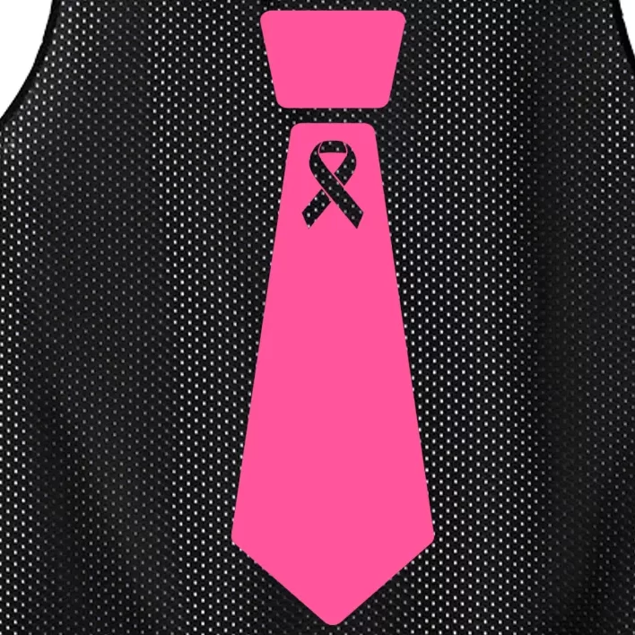 Breast Cancer Awareness Ribbon Tie Mesh Reversible Basketball Jersey Tank