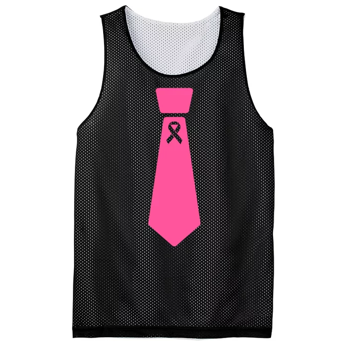 Breast Cancer Awareness Ribbon Tie Mesh Reversible Basketball Jersey Tank