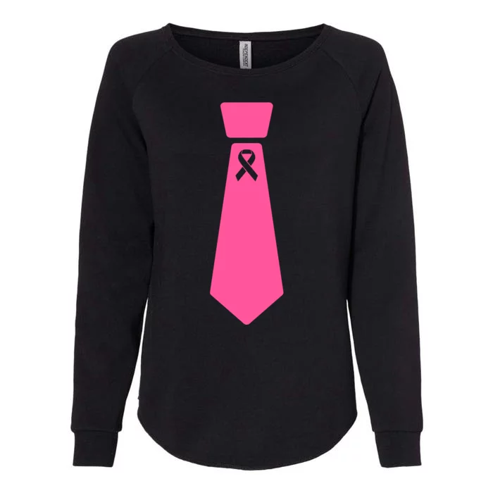 Breast Cancer Awareness Ribbon Tie Womens California Wash Sweatshirt