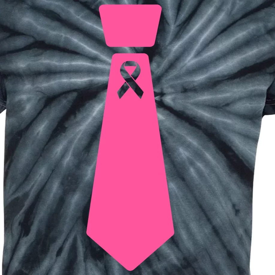 Breast Cancer Awareness Ribbon Tie Kids Tie-Dye T-Shirt