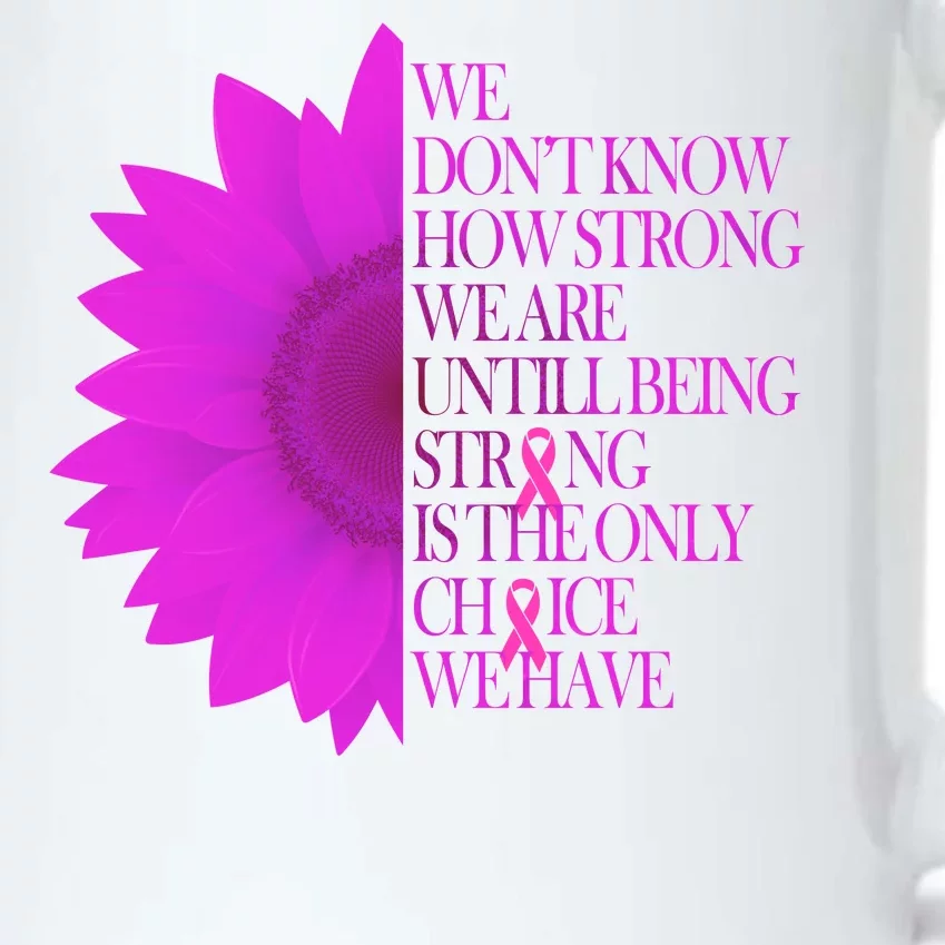 Breast Cancer Awareness Sunflower Quote Black Color Changing Mug