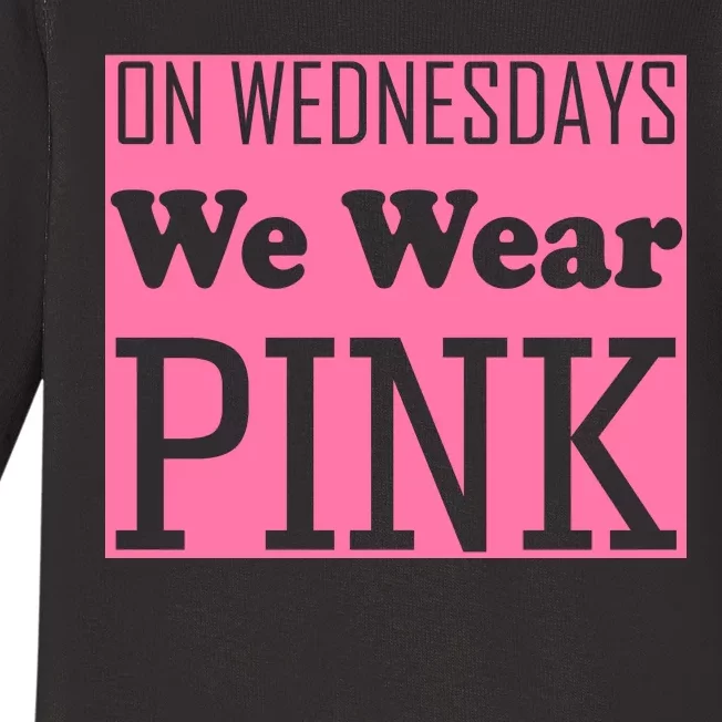 Breast Cancer Awareness Wednesdays We Wear Pink Baby Long Sleeve Bodysuit