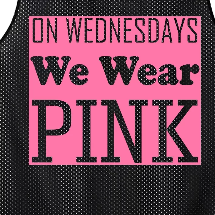 Breast Cancer Awareness Wednesdays We Wear Pink Mesh Reversible Basketball Jersey Tank