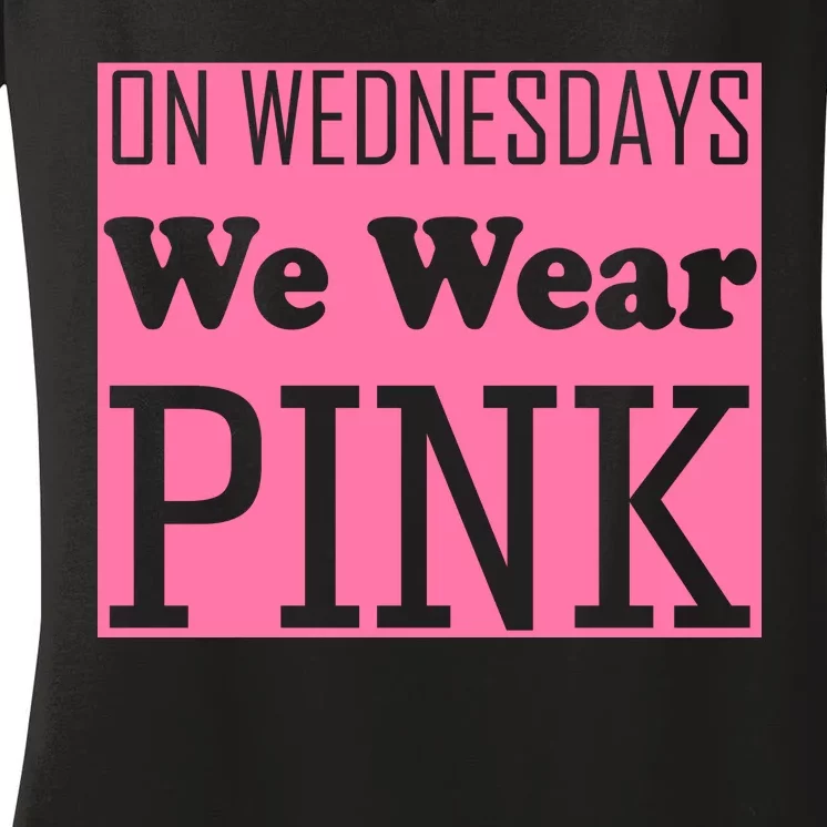 Breast Cancer Awareness Wednesdays We Wear Pink Women's V-Neck T-Shirt