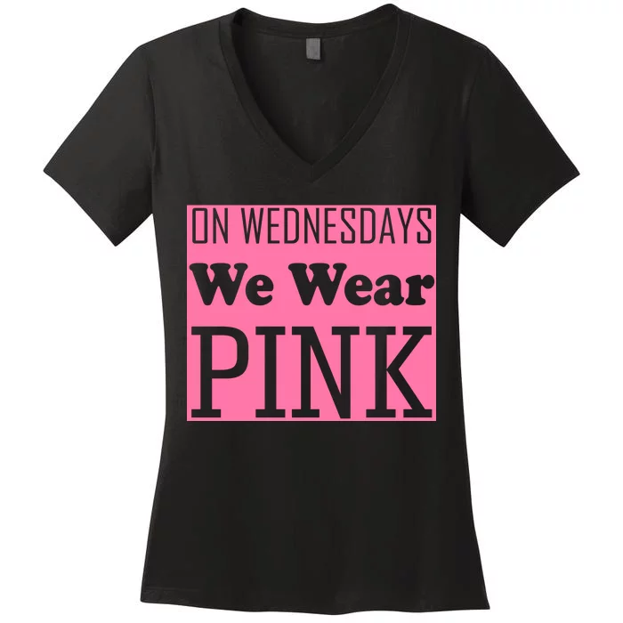 Breast Cancer Awareness Wednesdays We Wear Pink Women's V-Neck T-Shirt