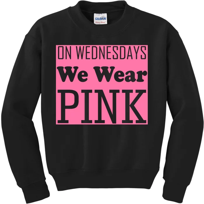 Breast Cancer Awareness Wednesdays We Wear Pink Kids Sweatshirt