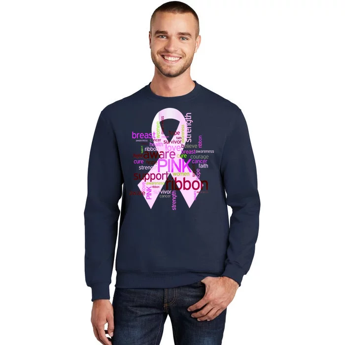 Breast Cancer Awareness Word Mash-Up Sweatshirt