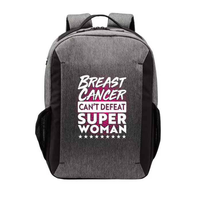 Breast Cancer Can't Defeat Super Woman Vector Backpack