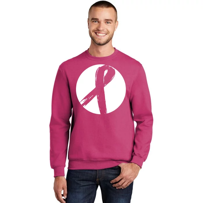 Breast Cancer Circle Ribbon Logo Sweatshirt