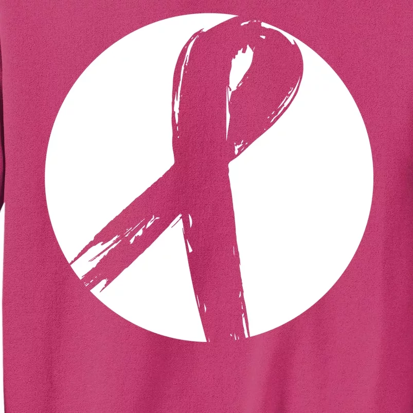 Breast Cancer Circle Ribbon Logo Sweatshirt