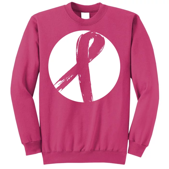 Breast Cancer Circle Ribbon Logo Sweatshirt