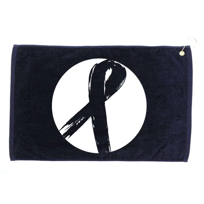 Breast Cancer Circle Ribbon Logo Grommeted Golf Towel