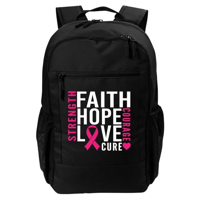 Breast Cancer Faith Hope Love Courage Daily Commute Backpack