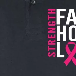 Breast Cancer Faith Hope Love Courage Softstyle Adult Sport Polo