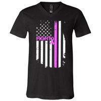 Breast Cancer Fight Ribbon Flag T-Shirt | TeeShirtPalace