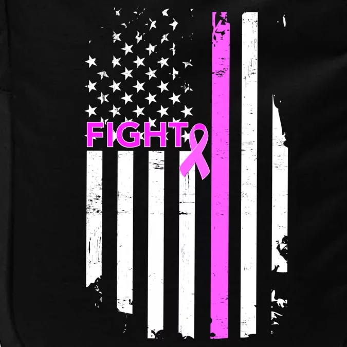 Breast Cancer Fight Ribbon Flag Impact Tech Backpack