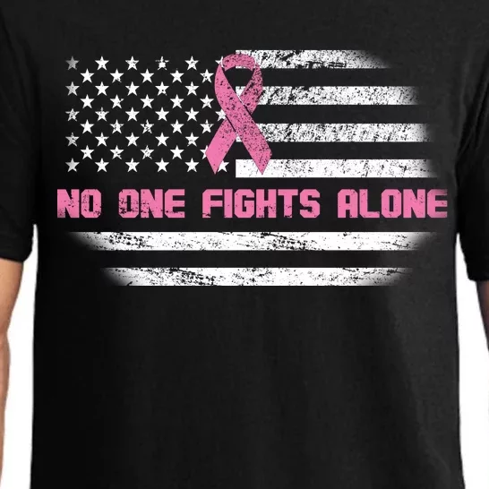 Breast Cancer Flag No One Fights Alone Pajama Set