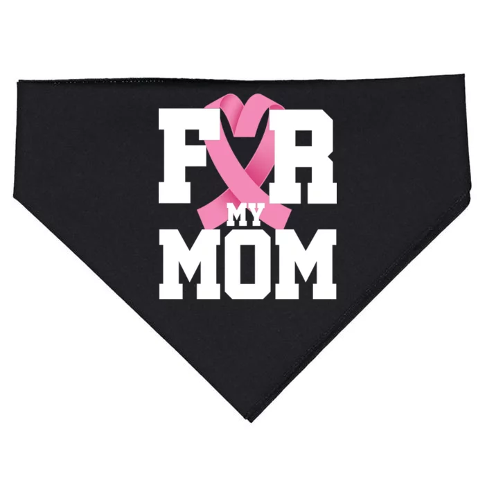 Breast Cancer For My Mom USA-Made Doggie Bandana