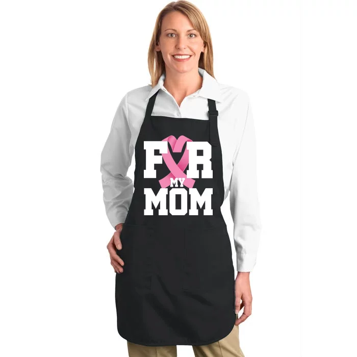 Breast Cancer For My Mom Full-Length Apron With Pocket