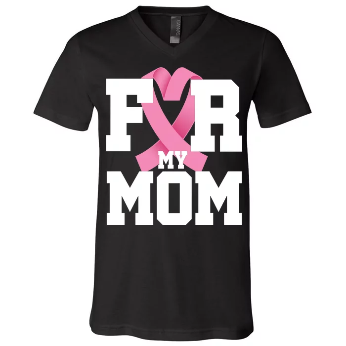 Breast Cancer For My Mom V-Neck T-Shirt