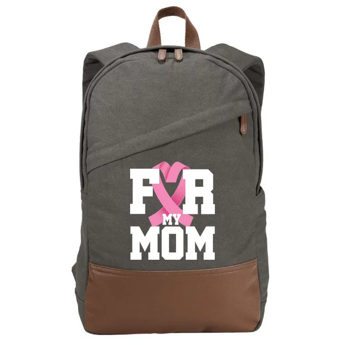 Breast Cancer For My Mom Cotton Canvas Backpack