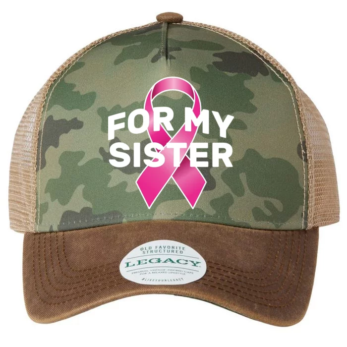 Breast Cancer For My Sister Legacy Tie Dye Trucker Hat