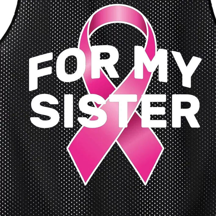 Breast Cancer For My Sister Mesh Reversible Basketball Jersey Tank