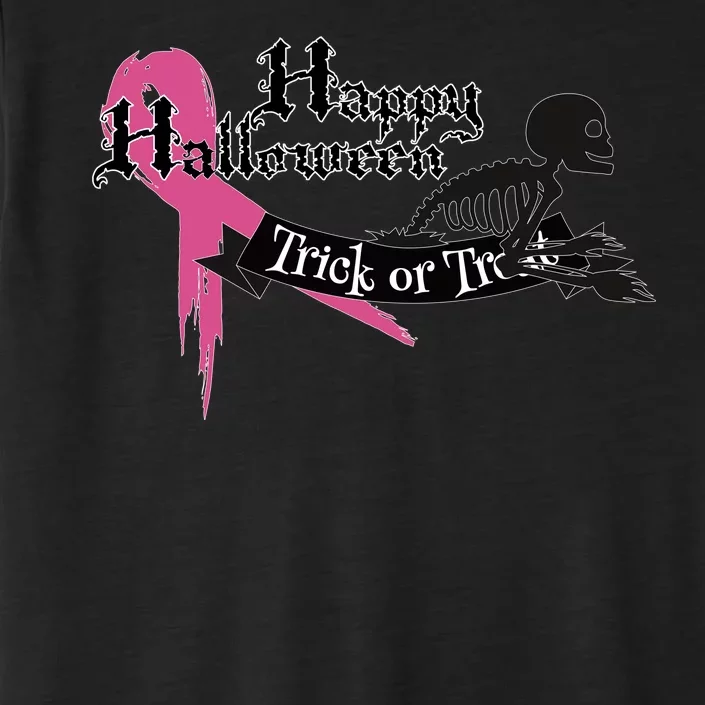 Breast Cancer Happy Halloween Skeleton ChromaSoft Performance T-Shirt