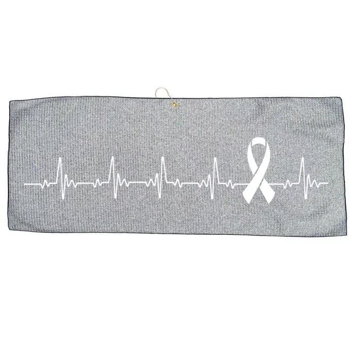 Breast Cancer Heartbeat Pulse Large Microfiber Waffle Golf Towel