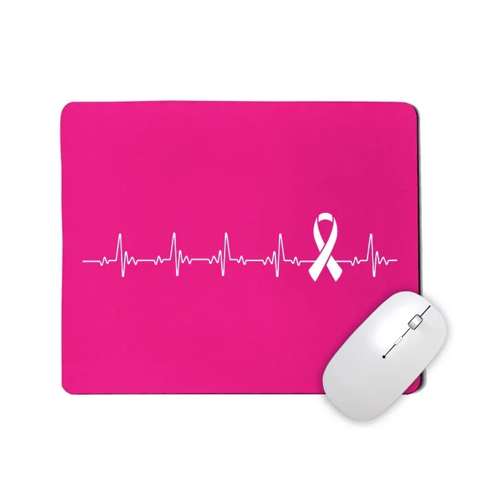 Breast Cancer Heartbeat Pulse Mousepad