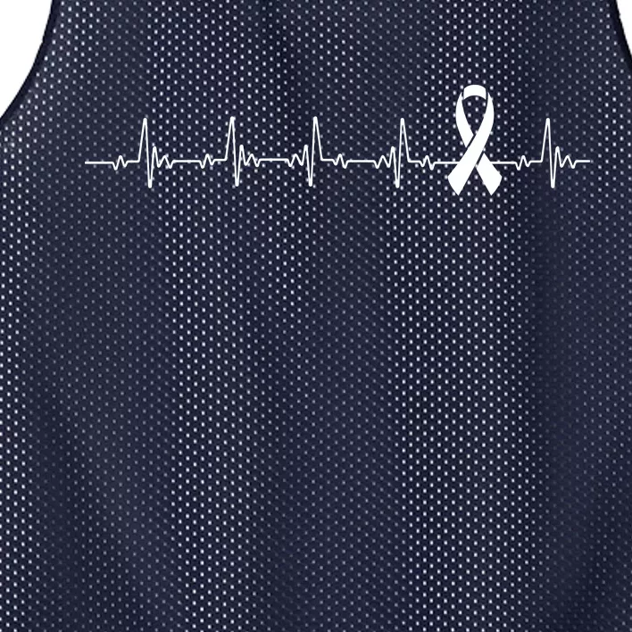 Breast Cancer Heartbeat Pulse Mesh Reversible Basketball Jersey Tank