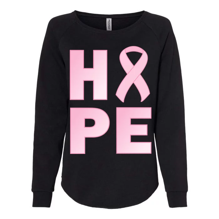 Breast Cancer Hope Fight Logo Womens California Wash Sweatshirt