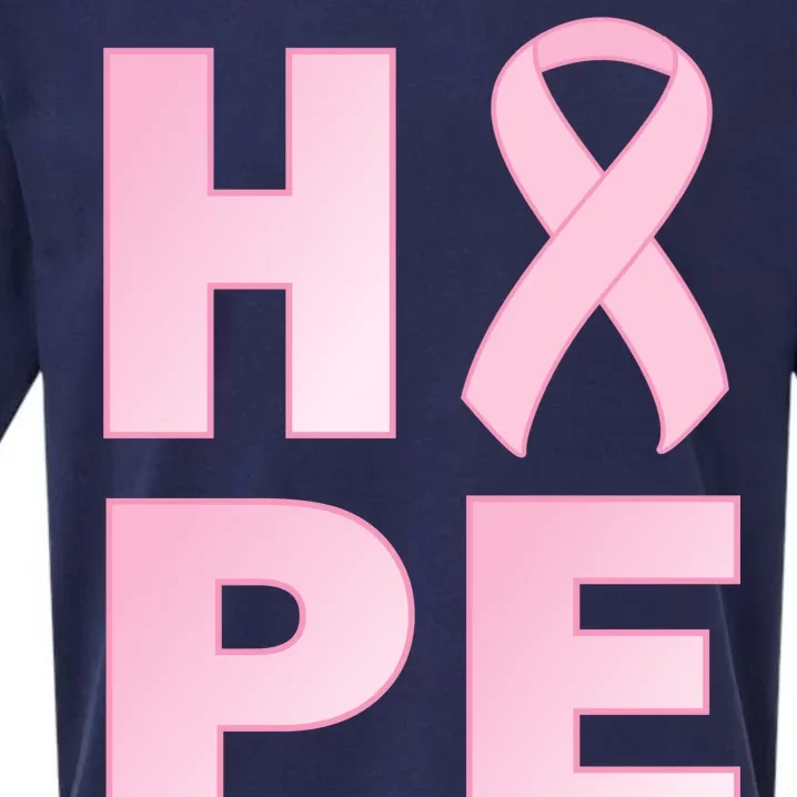 Breast Cancer Hope Fight Logo Sueded Cloud Jersey T-Shirt