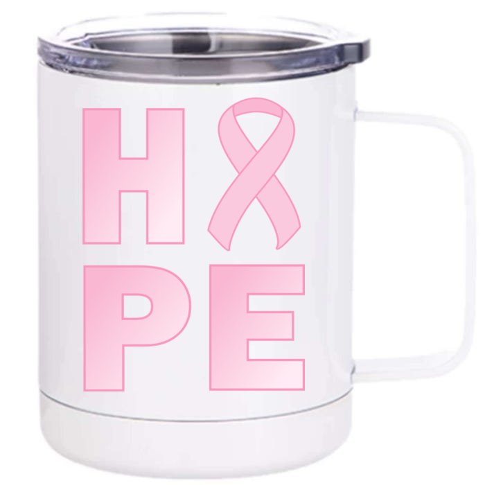 Breast Cancer Hope Fight Logo Front & Back 12oz Stainless Steel Tumbler Cup