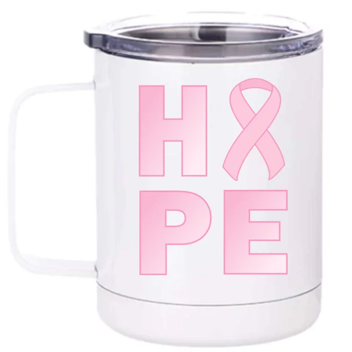 Breast Cancer Hope Fight Logo Front & Back 12oz Stainless Steel Tumbler Cup