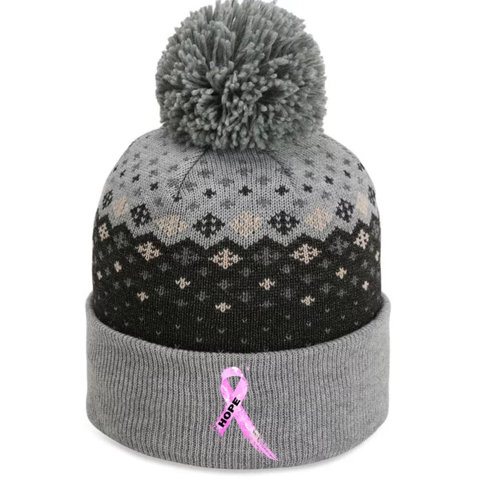 Breast Cancer Hope Ribbon The Baniff Cuffed Pom Beanie