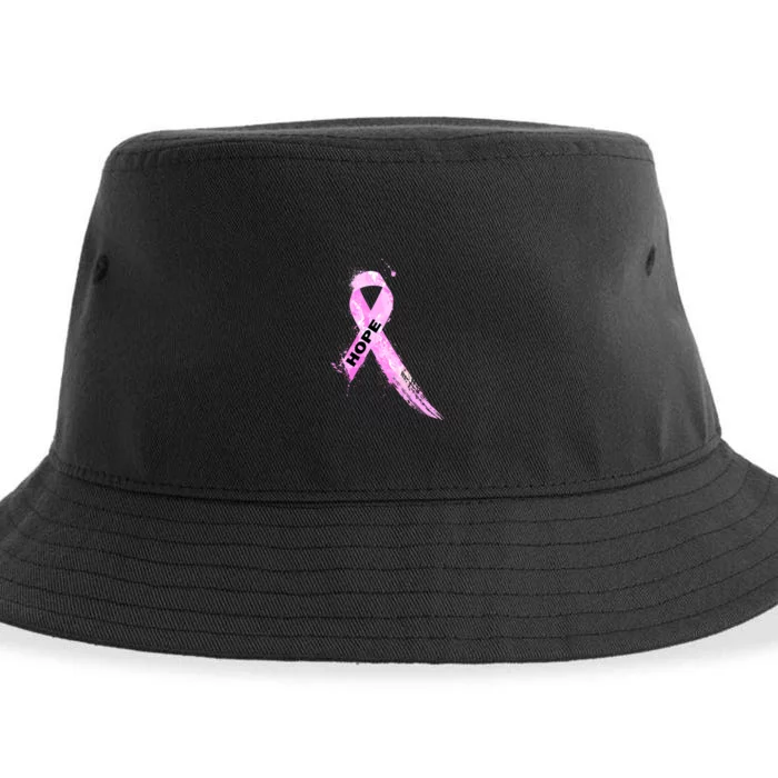 Breast Cancer Hope Ribbon Sustainable Bucket Hat