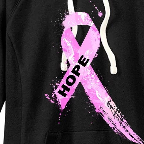 Breast Cancer Hope Ribbon Women's Fleece Hoodie