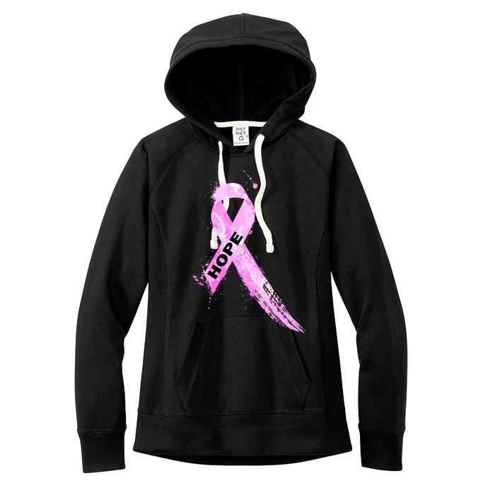 Breast Cancer Hope Ribbon Women's Fleece Hoodie